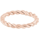 Troli Modern twisted pink gold-plated ring