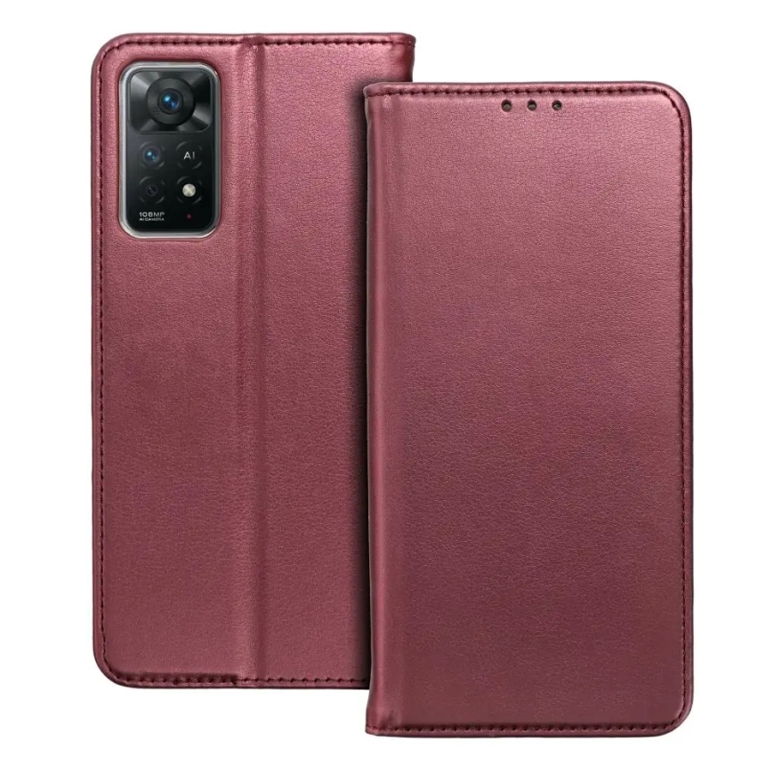 Smart Magneto knyginio tipo telefono dėklas Oppo Reno16 F 5G | Oppo Reno16 FS 5G raudonas