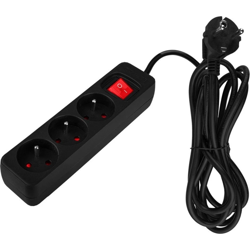 Extension Cord Prailginimo laidas 3 m, 3 x 1.5 mm2, 3G, black, ON/OFF – 5