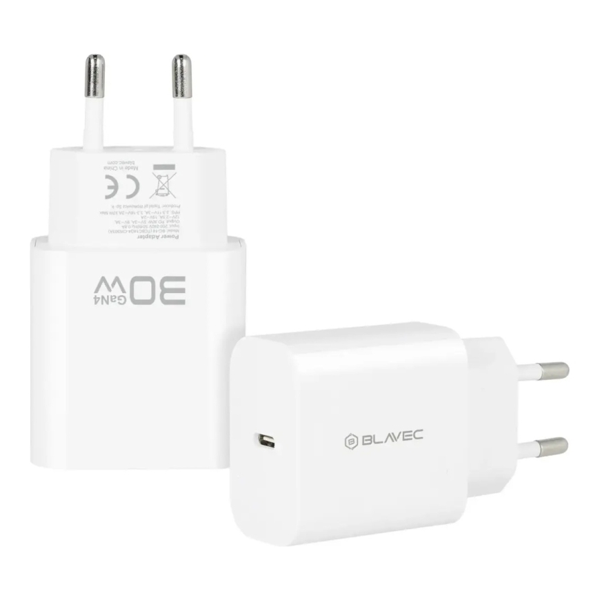 Зарядное устройство Blavec BC-14 | 30W | PD, QC, GaN, PPS | USB-C | белое – 2