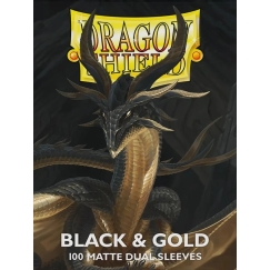 Dragon Shield Sleeves - Matte Standard size - Juodas & Gold (100 Sleeves)