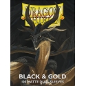 Dragon Shield Sleeves - Matte Standard size - Melns un Zelta (100 apvalku) Dragon Shield Sleeves - Matte Standard size - Melns un Zelta (100 apvalku)