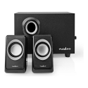 Nedis CSPR10021BK Kaiuttimet 2.1 / Äänenvoimakkuuden säätö / 33W / Musta Nedis CSPR10021BK Kaiuttimet 2.1 / Äänenvoimakkuuden säätö / 33W / Musta