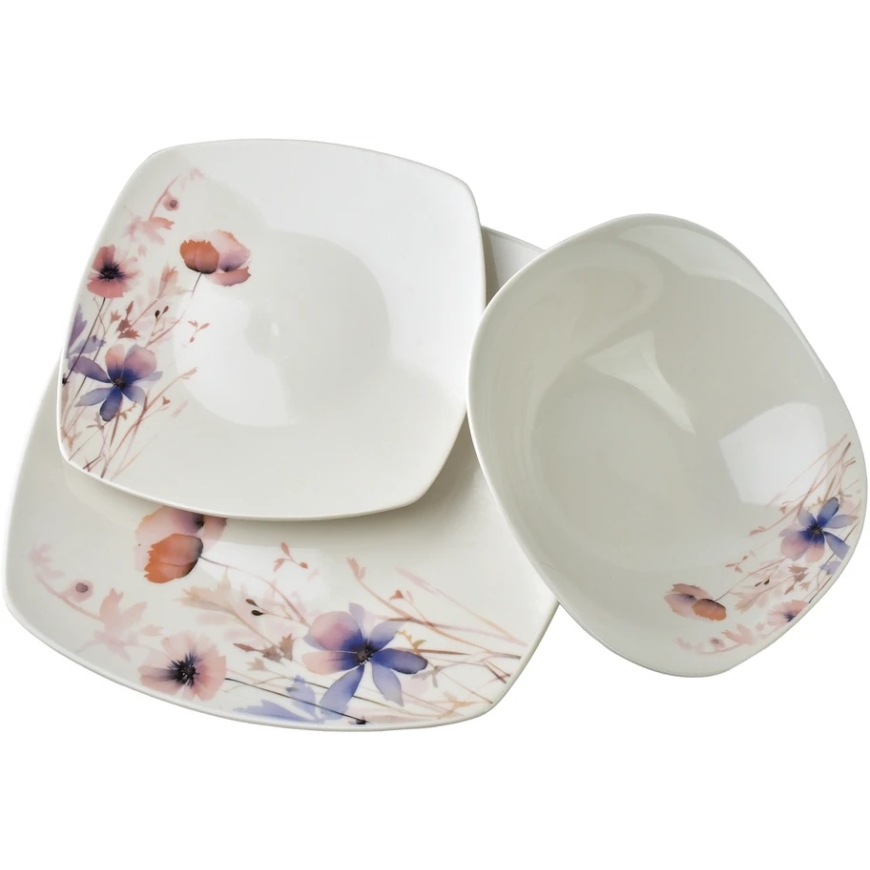Affek Design LEA DELICATE pietų rinkinys 18 dalių dubenėlis 16 cm 500 ml/18 cm/24 cm – 4