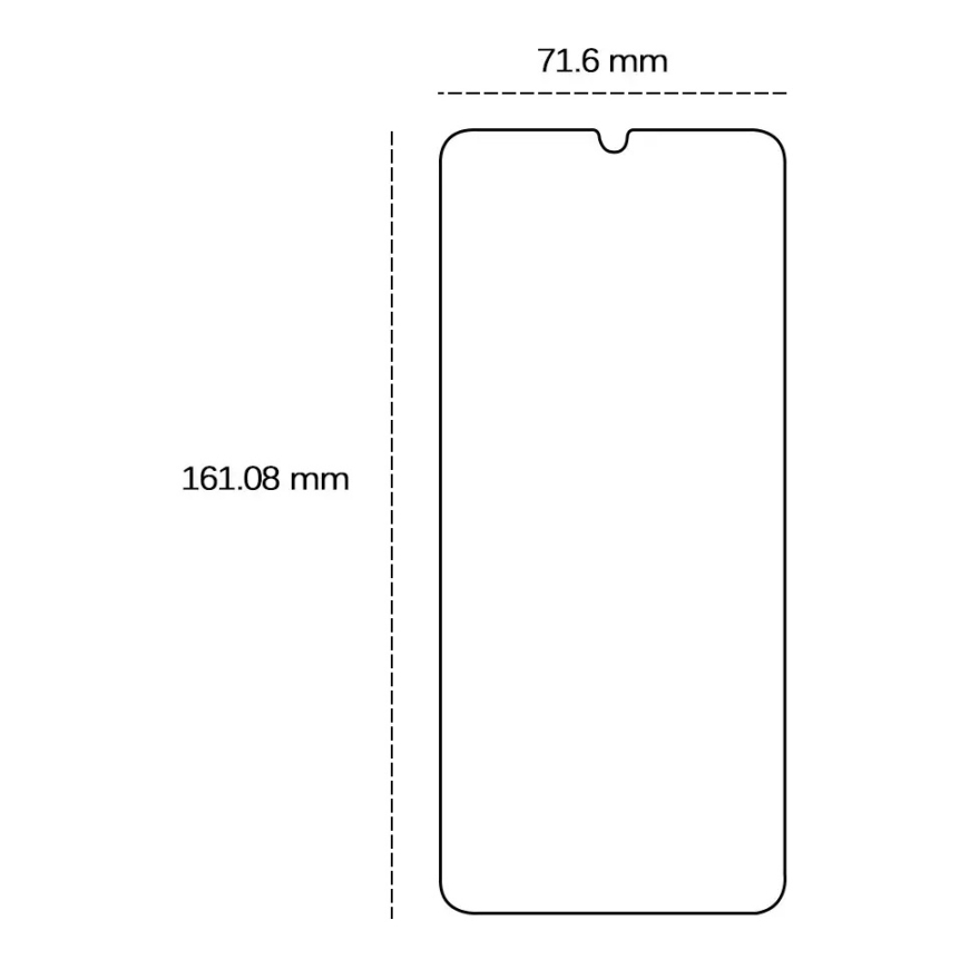 2,5D grūdintas apsauginis stiklas telefonui Samsung Galaxy A05 (A055) – 2