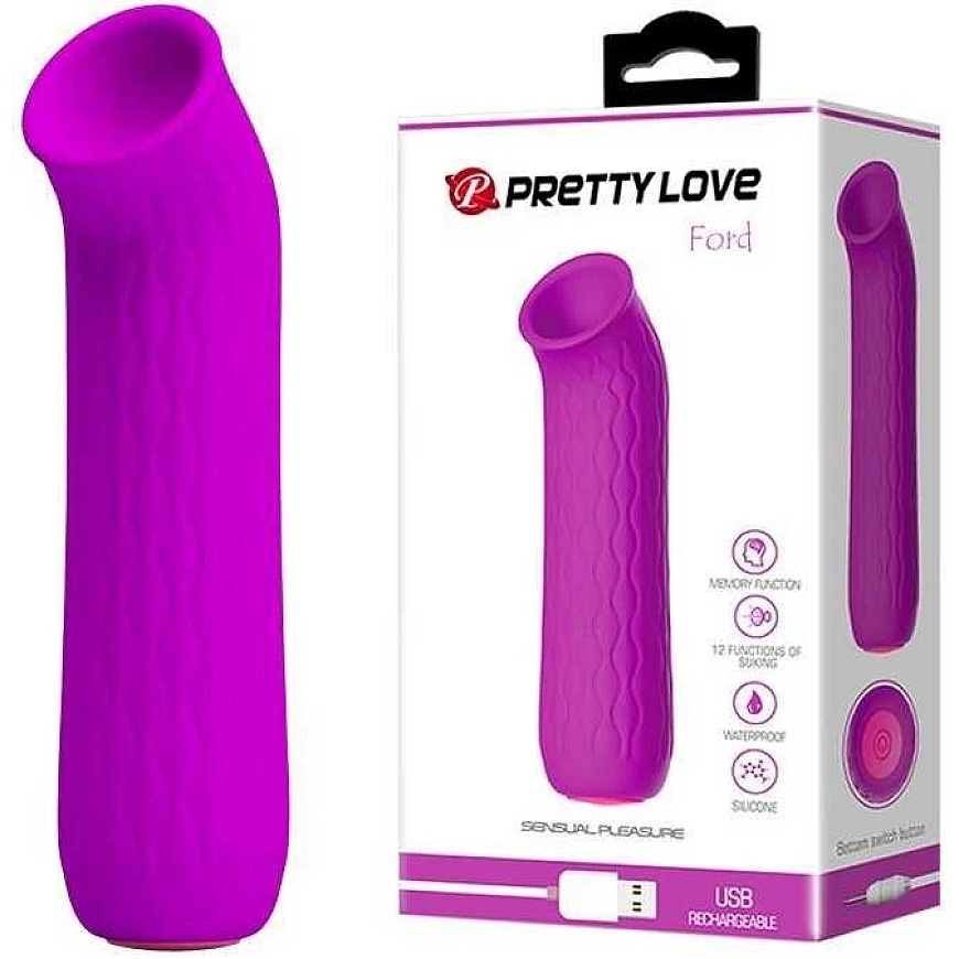 Клиторальный массажер Pretty Love бесконтактное всасывание 12 режимов 11 см