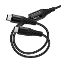 Hoco X123 2-in-1 data transfer and charging cable | USB-C to USB-C, USB-C | 1m | black Hoco X123 2-in-1 data transfer and charging cable | USB-C to USB-C, USB-C | 1m | black