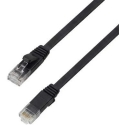 Spacetronik RJ45 CAT 6a U/UTP AWG32 flat black cable 7 m