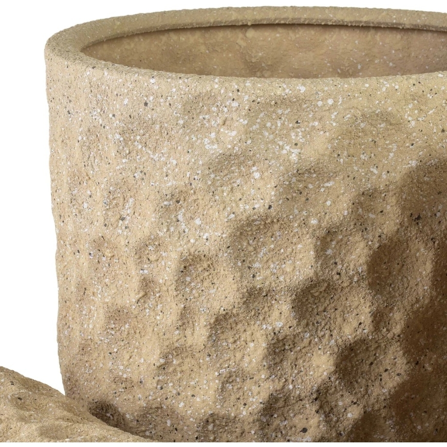 Mondex Since 1986 NEVA BEIGE 3 keramikas pārvalku komplekts 39x39x46cm 31.5x31.5x42.5cm 25.5x25.5x39cm – 3