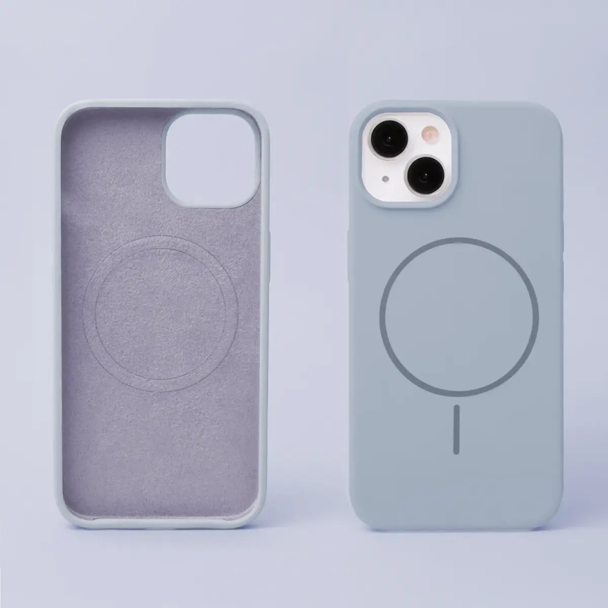 Silicone Thin Mag telefono dėklas su MagSafe palaikymu iPhone 12 | iPhone 12 Pro mėlynas – 3
