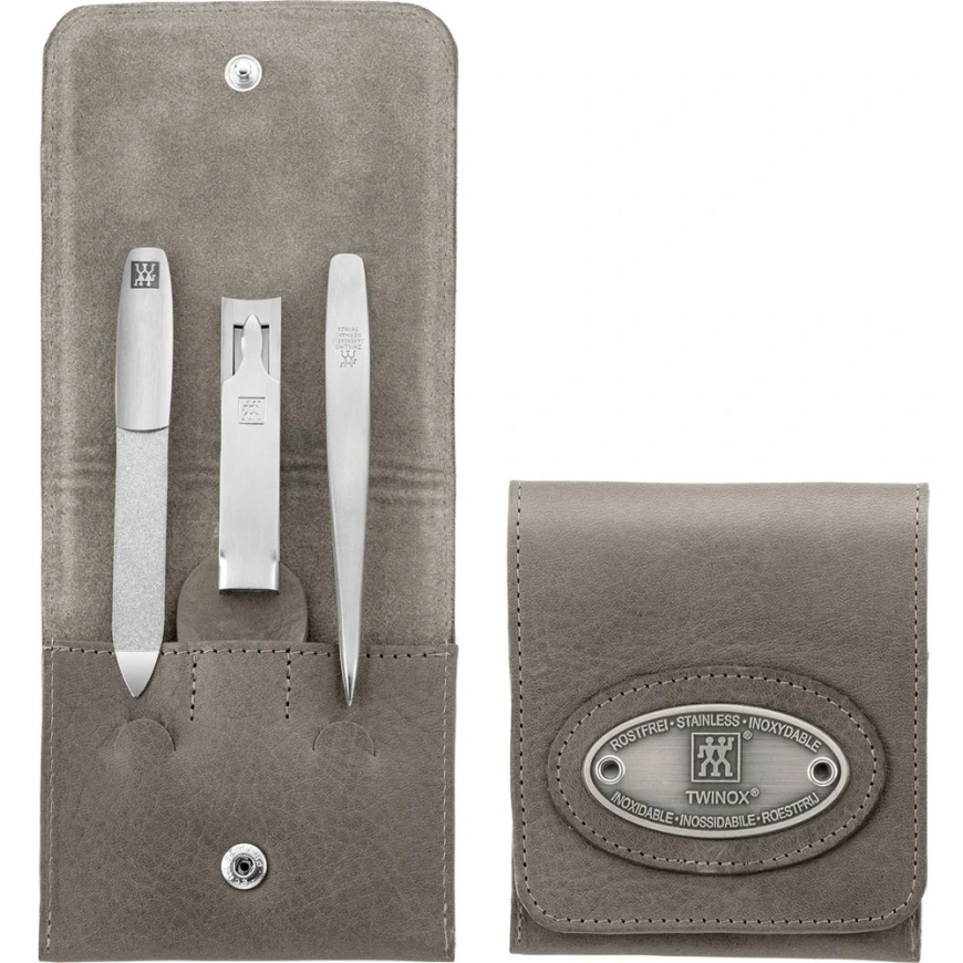 Zwilling maniküüri komplektid - hallikalt hall, kompaktne karp, 3 elementi – 2