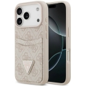 Guess 4G Double Card Triangle -kotelo iPhone 18 Pro Max / 17 Pro Max, vaaleanpunainen Guess 4G Double Card Triangle -kotelo iPhone 18 Pro Max / 17 Pro Max, vaaleanpunainen