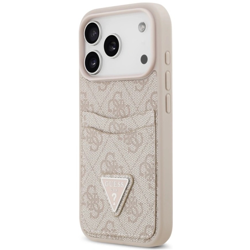 Guess 4G Double Card Triangle kate iPhone 18 Pro Max / 17 Pro Max, roosa – 3