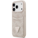 Guess 4G Double Card Triangle Case for iPhone 18 Pro Max / 17 Pro Max, pink Guess 4G Double Card Triangle Case for iPhone 18 Pro Max / 17 Pro Max, pink