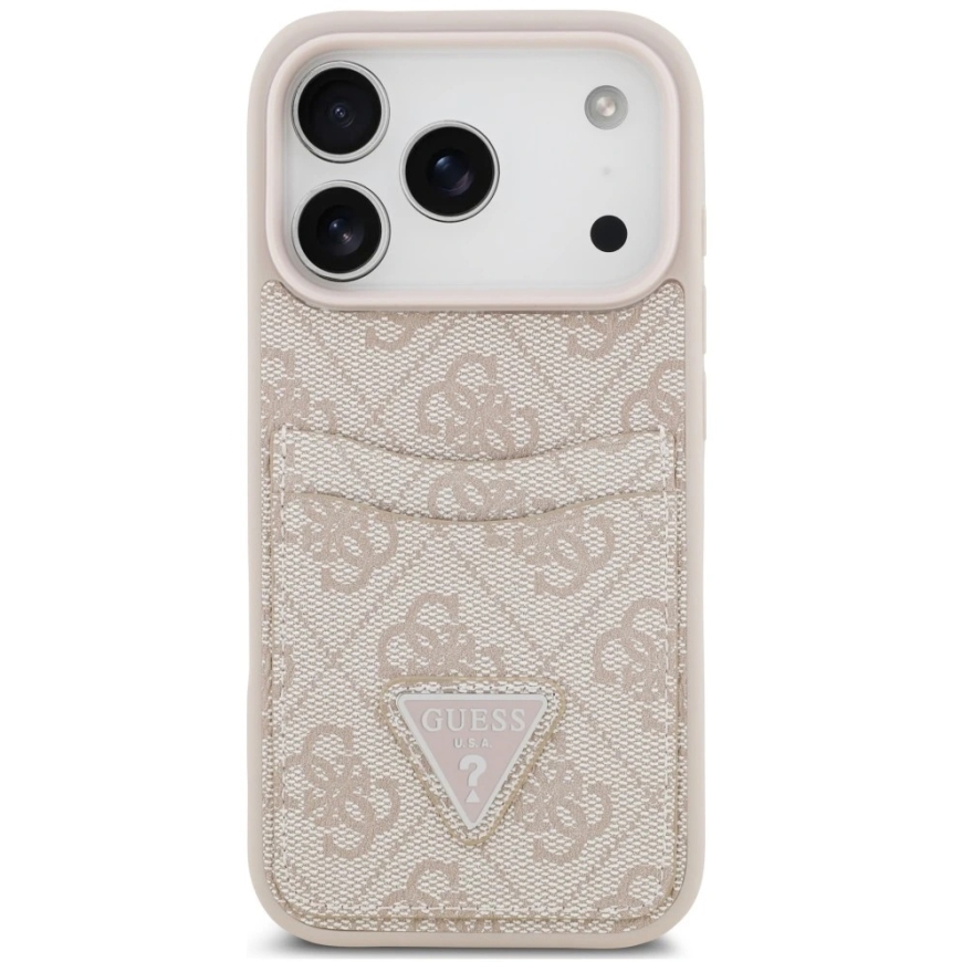 Guess 4G Double Card Triangle Case for iPhone 18 Pro Max / 17 Pro Max, pink – 4