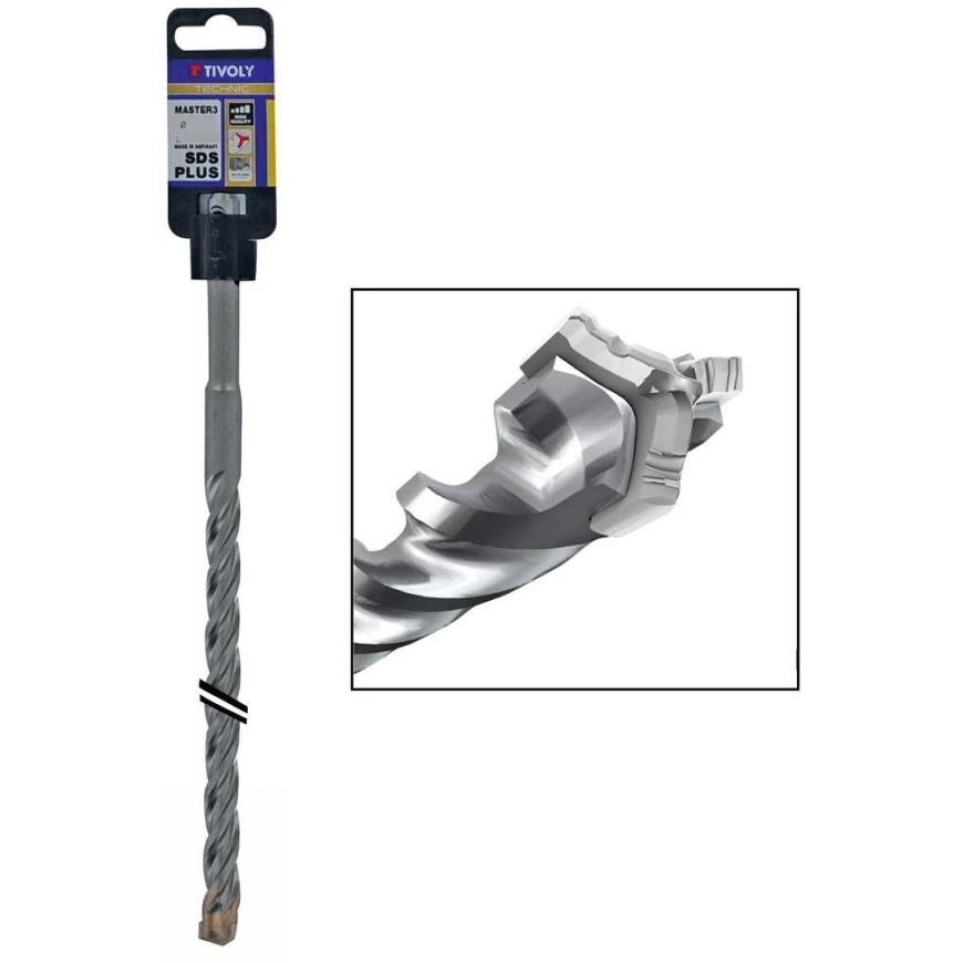 SDS+ puuritõmme raudbetoonile Tivoly Technic Master 3 Heavy Duty | Ø8*110*50mm – 2