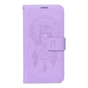 MEZZO dreamcatcher knyginio tipo telefono dėklas Samsung Galaxy S23 (S911) violetinis MEZZO dreamcatcher knyginio tipo telefono dėklas Samsung Galaxy S23 (S911) violetinis