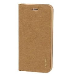 Vennus Book Case with frame grāmatveida maciņš telefonam iPhone 13 Pro Max zelta krāsā