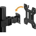 Powerton ERGO BASEO adjustable monitor stand, black, 20KG, freestanding, 17"-35", 75x75/100x100