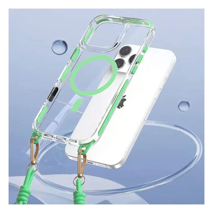 Tel Protect Strap Clear telefoni ümbris iPhone 17 roheline – 4