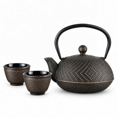 Zyle Cast Iron Teapot with Cups, ZY874CKSET, 0.9 L