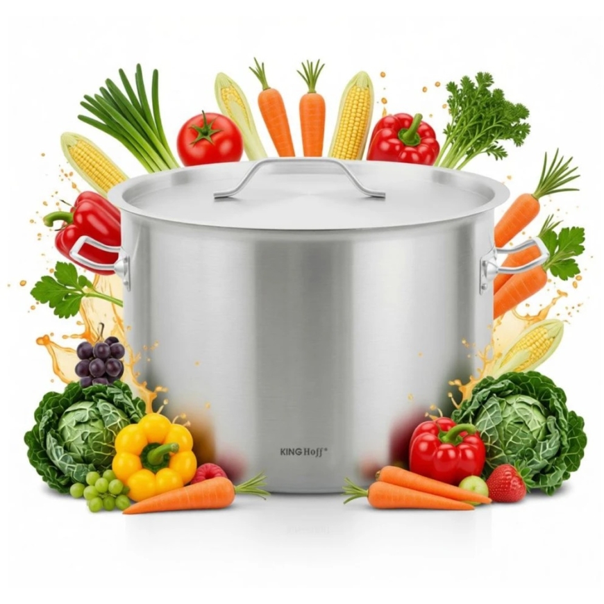 King Hoff gastronomiskā panna, nerūsējošais tērauds, diametrs 50cm, 58l, kinghoff, kh-2028 – 3