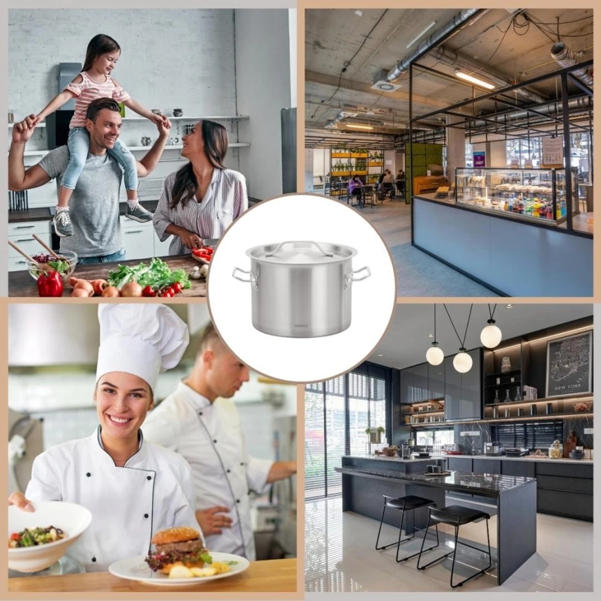 King Hoff gastronomiskā panna, nerūsējošais tērauds, diametrs 50cm, 58l, kinghoff, kh-2028 – 5