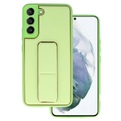 TEL PROTECT Ādas luksusīgs statīva maciņš Samsung Galaxy S22 Plus Mint