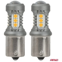 Żarówki led standard bau15s py21w 2x1860smd 3030 15smd oranžinė 12v 24v amio-05002 Żarówki led standard bau15s py21w 2x1860smd 3030 15smd oranžinė 12v 24v amio-05002