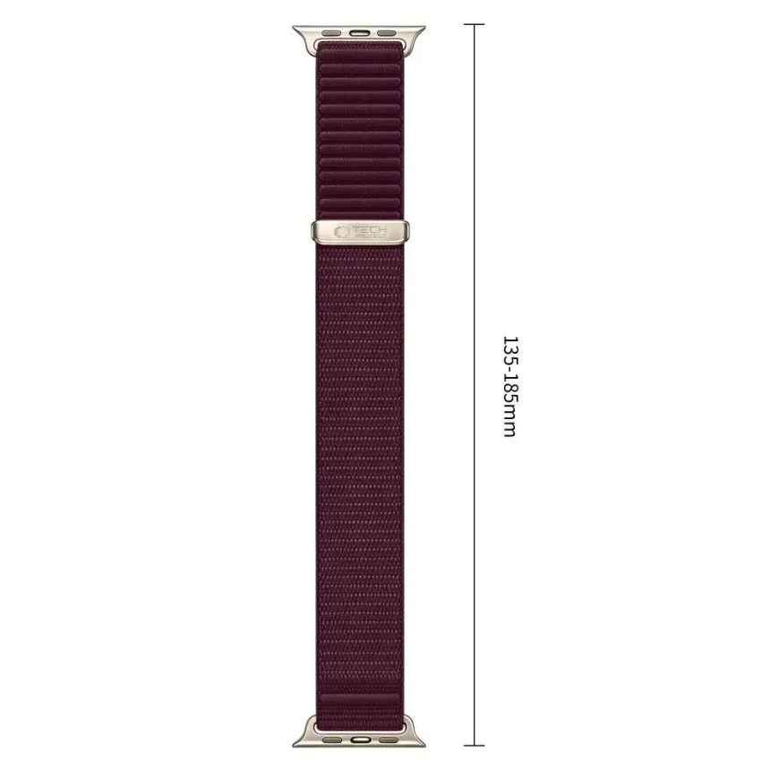 TECH-PROTECT NYLONLOOP APPLE WATCH 8 / 9 / 10 / 11 / 12 / SE (40 / 41 / 42 MM) DEEP BURGUNDY – 3