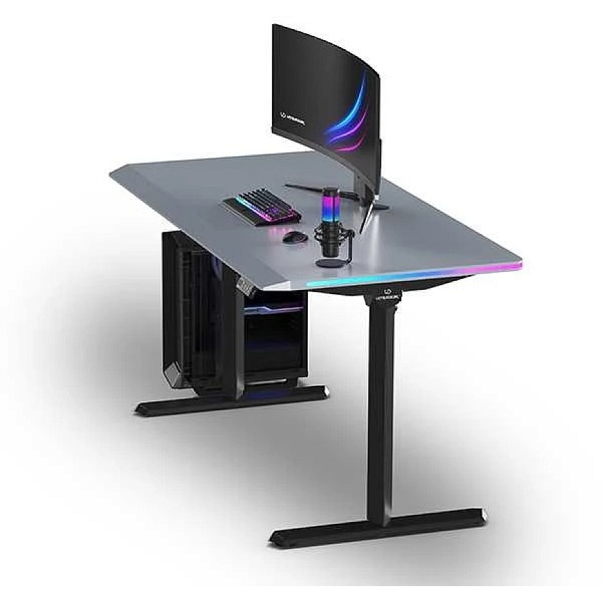 ULTRADESK QUEST spēļu galds, 140x70cm, 72-120cm, melns-bumbulis – 2
