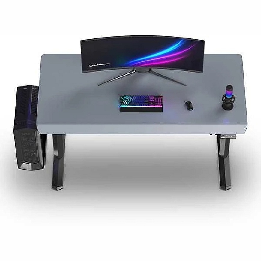 ULTRADESK QUEST spēļu galds, 140x70cm, 72-120cm, melns-bumbulis – 3