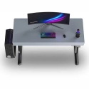 ULTRADESK QUEST žaidimų stalas, 140x70cm, 72-120cm, juoda-kamuolys ULTRADESK QUEST žaidimų stalas, 140x70cm, 72-120cm, juoda-kamuolys