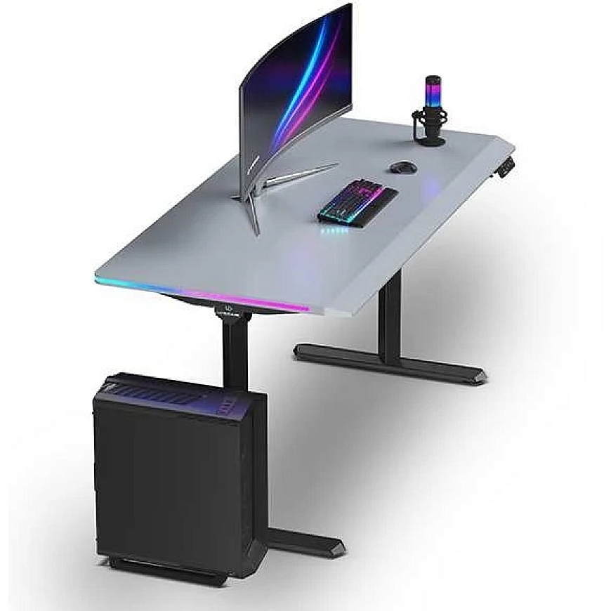 ULTRADESK QUEST spēļu galds, 140x70cm, 72-120cm, melns-bumbulis – 5