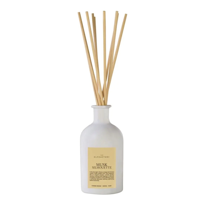 The Olphactory, Musk Silhouette, Fragrance Sticks, Musk, Aroma Reed Diffuser, 250 ml