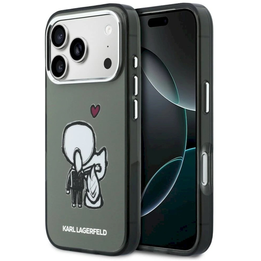 "Karl Lagerfeld Karl & Choupette Back MagSafe" case for "iPhone 17 Pro Max" – Black – 2