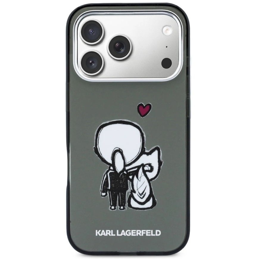 "Karl Lagerfeld Karl & Choupette Back MagSafe" case for "iPhone 17 Pro Max" – Black – 4