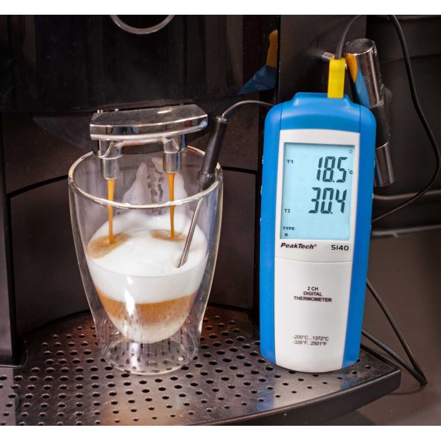 Digiitne PeakTech 5140 2-kanaliga temperatuurimeeter – 5