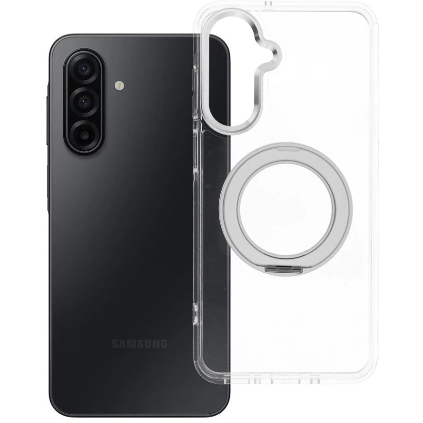 OEM Korpus Samsung A17 / A18 Frame Circle Stand, ühilduv MagSafe'i ga, läbipaistev