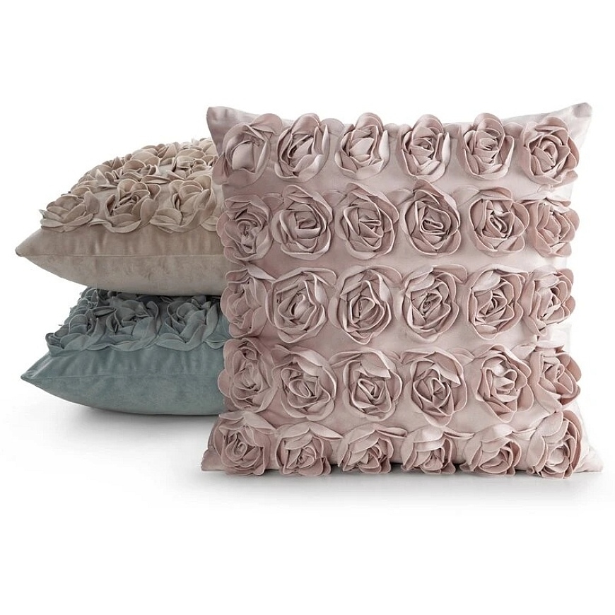 Eurofirany MH/P/ROSES/1/BEIGE 45X45 VELVET – 3