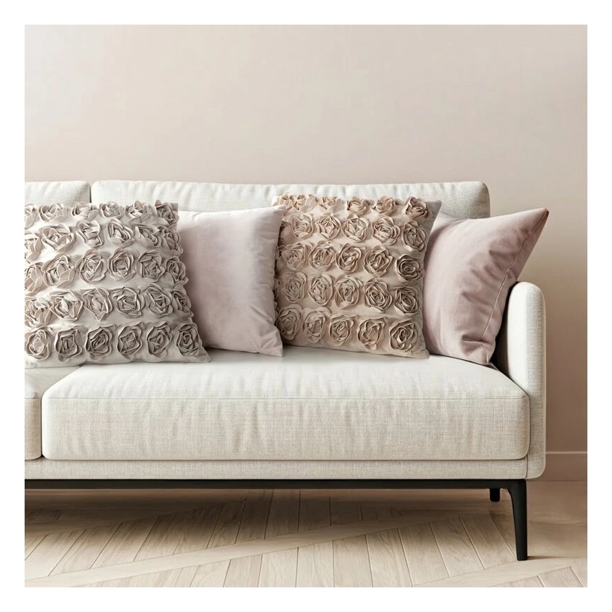 Eurofirany MH/P/ROSES/1/BEIGE 45X45 SAMET – 5
