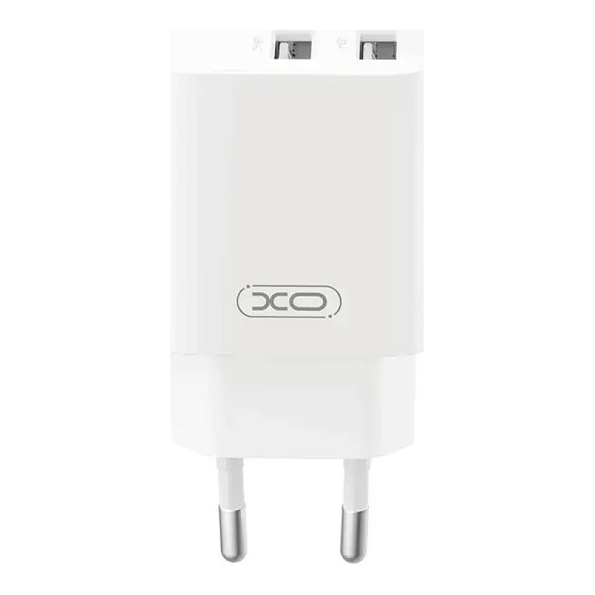 XO wall charger CE55 2x USB 2,4A white + Lightning cable – 2