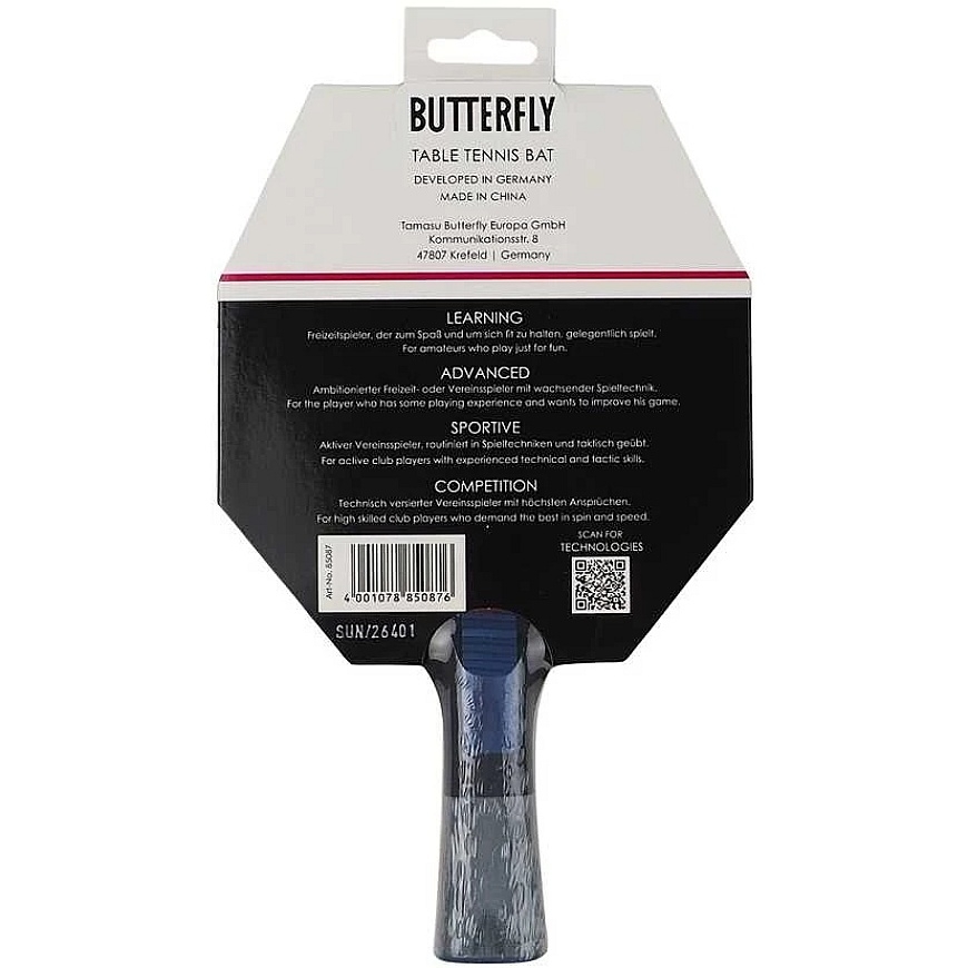 raketė stalo teniso Butterfly Dang Qiu DQX2 – 2