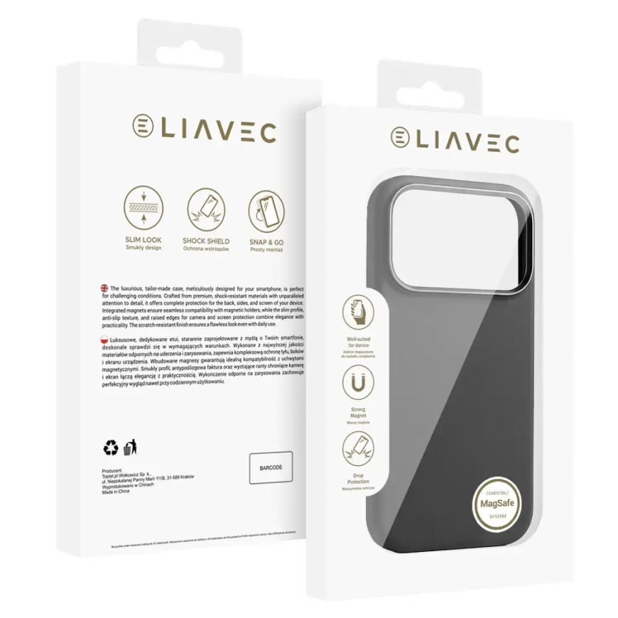 Liavec Silky juhtum koos metallkaamera raamiga Iphone 18 Pro Max/17 Pro Max jaoks must – 5