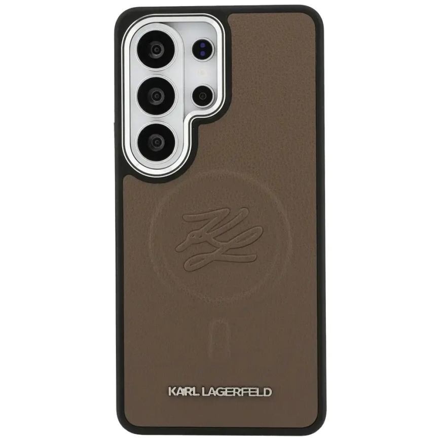 Karl Lagerfeld Embossed Ring Initials чехол и с подставкой для телефона Samsung Galaxy S26 Ultra (S948) коричневый – 3
