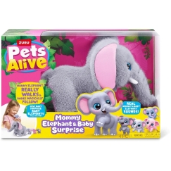 ZURU PETS ALIVE mama elephant with baby elephants