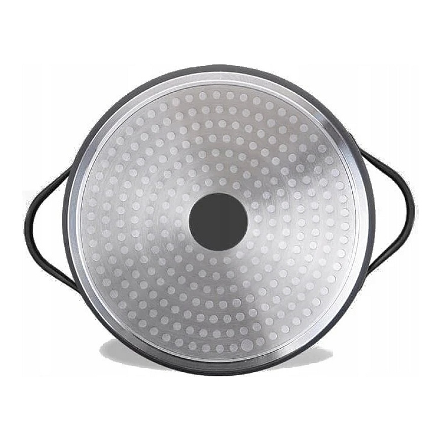 Maestro Puodas su dangčiu indukcija dujos 28cm 6.8L juodas MAESTRO MR-4027-28 – 2