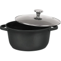 Maestro Pot with Lid Induction Gas 28cm 6.8L Black MAESTRO MR-4027-28 Maestro Pot with Lid Induction Gas 28cm 6.8L Black MAESTRO MR-4027-28