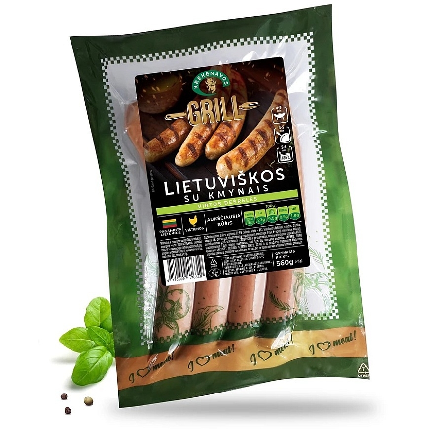 KREKENAVOS Lietuviešu desiņas ar ķimenēm, vakuumā 560 g – 2