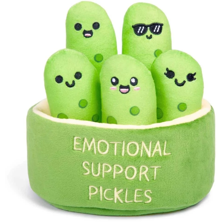justplay emocionālās atbalsta gurķa mīkstās rotaļlietas